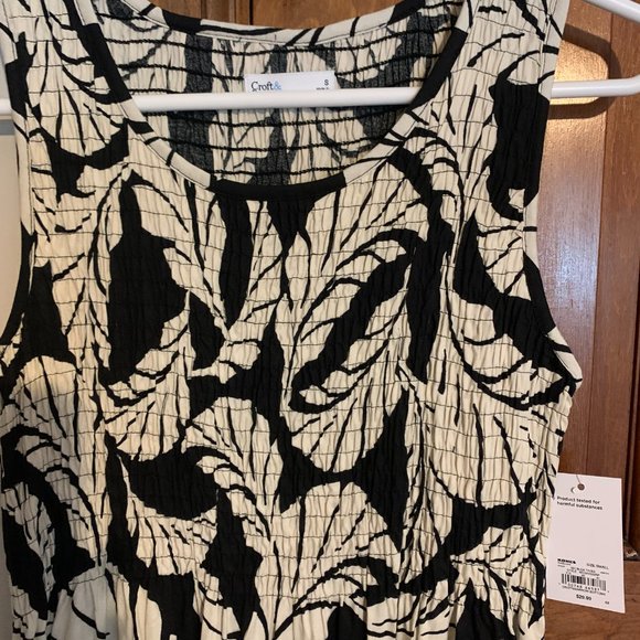 Croft & Barrow Sleeveless Smocked Swing Midi Dress, Size S, NWT - Picture 6 of 6